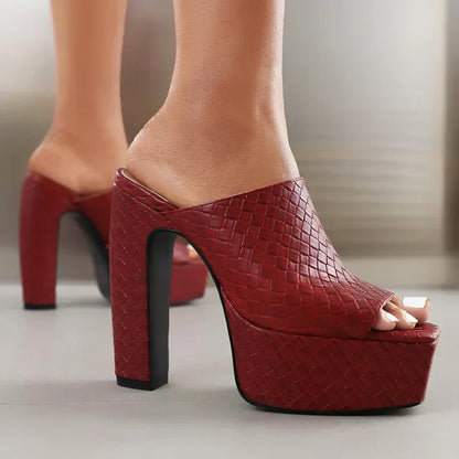 Sandales plateforme en cuir Bianca